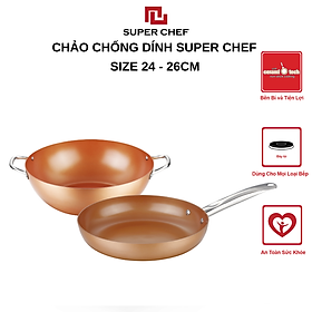 Mua Combo Nồi Chảo Chống Dính Super Chef Đáy Từ Cao Cấp  An Toàn  Bền Bỉ Size NCX24-26
