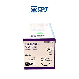 Chỉ phẫu thuật tự tiêu CPT Caresorb Polyglactin 910 số 3/0 - GT20A26