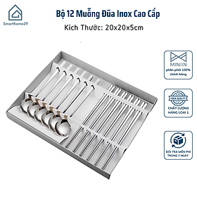 Mua Bộ 12 Muỗng Đũa Inox Sáng Bóng – Không Gỉ  Chống Oxi Hóa – Thiết Kế Sang Trọng - HÀNG CHÍNH HÃNG MINIIN