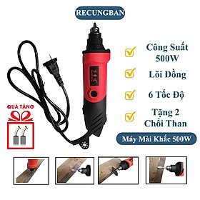 Máy mài khuôn mài khắc đa năng mini cầm tay 500W nhỏ gọn - Tặng kèm 2 chổi than