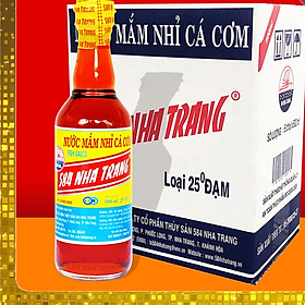 Thùng 6 chai Nước mắm Nhỉ Cá Cơm - 584 Nha Trang - Loại 25 độ đạm