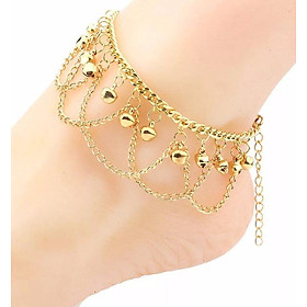 Lắc chân mỹ nữ lục lạc màu kim thiết kế độc đáo phong cách thời trang cá tính Hàn quốc tặng ảnh thiết kế vcone