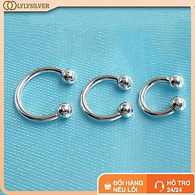 Xỏ Khuyên Mũi Môi Tròn Bạc LYLYSILVER Bạc 925 Mạ Vàng Và Mạ Vàng Trắng