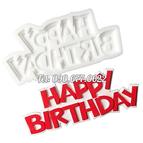 Mua Khuôn silicone làm rau câu  socola sinh nhật Happy Birthday - Mã số 1694