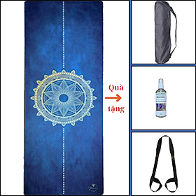 Thảm tập yoga chính hãng Yvonne, Mandala (TẶNG KÈM 3 PHẦN QUÀ) dày 6mm, bề mặt nhám, siêu bám, chống trơn trượt, thấm hút mồ hôi, càng nhiều mồ hôi càng bám, dễ vệ sinh, bề đẹp, sang trọng