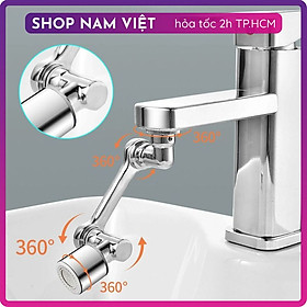 Mua Đầu Nối Vòi Tăng Áp INOX Cánh Tay Robot Xoay 1440 Độ