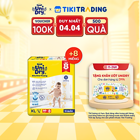 Tã quần UniDry Siêu khô thoáng gói Jumbo mới size XL