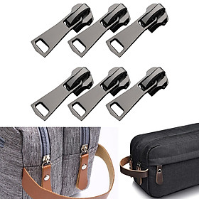 6Pcs Universal Zipper Repair Kit Instant Replacement Zip Slider Detachable Rescue Teeth for Fixing Coats Textiles Pants Bag Zipper