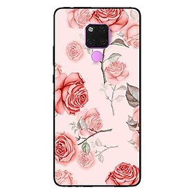 Ốp lưng dành cho Huawei 5t - Mate 20 - Mate 20 Pro mẫu Hoa Tiết Hồng Cam