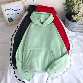 Áo Hoodie Trơn Màu Xanh Bơ Cao Cấp Dáng Rộng Unisex Nam Nữ Mặc Được - MM