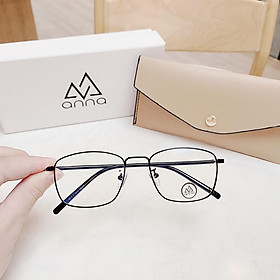 Gọng kính cận thời trang nam nữ ANNA dáng vuông chất liệu nhựa kết hợp kim loại 250KL031