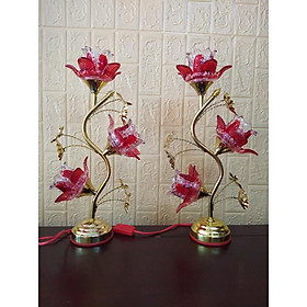 Mua Đèn thờ bóng led hoa thuỷ tinh ( dành thờ bàn thờ đứng hoặc bàn thờ treo) - Sâu 14x Ngang 24 x Cao 45