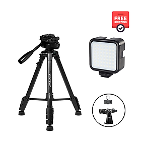Combo Tripod điện thoại, máy ảnh + Đèn RGB hỗ trợ ánh sáng hỗ trợ quay video, livestream, chụp ảnh - Hàng chính hãng