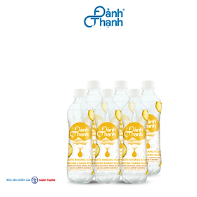 Lốc 6 chai Nước Khoáng Thiên Nhiên Có Ga Đảnh Thạnh Khoáng Chanh Muối 430ml
