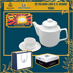 Mua Bộ Ấm Trà Minh Long Jasmine 0.7L Trắng  - Gốm sứ cao cấp Minh Long I