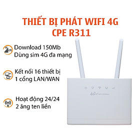 Mua Bộ Phát Wifi Từ Sim 3G 4G CPE R311 Tốc Độ 300Mb 1 Cổng LAN  Chuyên Lắp Xe Khách  Văn Phòng  Hộ Gia Đình   Hàng Nhập Khẩu
