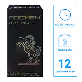 Bao cao su Rocmen Long Shock - Kéo dài thời gian - Hộp 12 cái