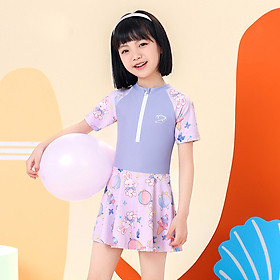 Đồ bơi bé gái, liền chân váy, chất vải mềm mại co giãn 4 chiều, kiểu dáng Hàn Quốc có size từ 14kg đến 38kg