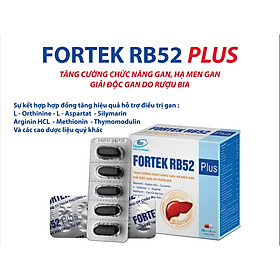 VIÊN UỐNG BỔ GAN FORTEK RB52 PLUS - GIẢI ĐỘC GAN - HẠ MEN GAN - GAN NHIỄM MỠ - BẢO VỆ TẾ BÀO GAN - TĂNG CƯỜNG CHỨC NĂNG GAN - LỌ 50 VIÊN