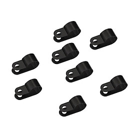 100 miếng nylon R-clip Bộ giữ quản lý dây có thể tái sử dụng 6,34mm