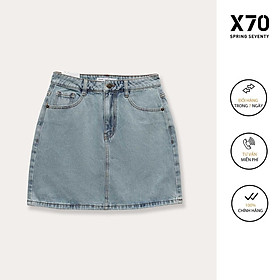 Chân Váy Jean Nữ Trơn Thiết Kế Thời Trang X70 - 04560009