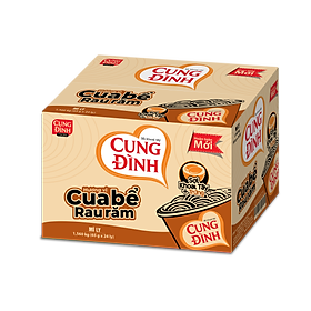 Thùng 24 Ly Mì Khoai Tây Cung Đình Hương Vị Cua Bể Rau Răm (65g/Ly)