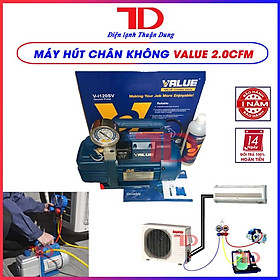 Máy hút chân không VALUE 2.0 CFM V I120SV mẫu mới kèm đồng hồ hiển thị báo áp hàng chính hãng