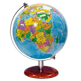 Địa cầu tự nhiên - Giá đỡ inox, đế inox vân nu