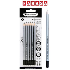 Vỉ 6 Bút Chì Mỹ Thuật 2H-8B - Acmeliae 43709
