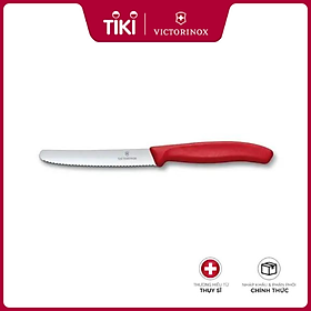 Mua Dao bếp Victorinox Tomato and sausage knives (round tip  wavy edge  11cm) màu đỏ