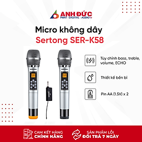 Bộ micro không dây Sertong SER-K58 - Hàng chính hãng