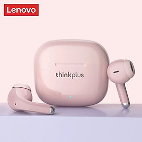 Tai nghe Bluetooth không dây Lenovo LP40pro, 300mah Low latency, Chống thấm nước, Tặng kèm hộp đựng tai nghe-Hàng chính hãng -  Hồng