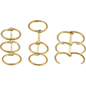 3Piece 3 Ring Loose Leaf Storage Ring Metal Hand Book Loose Leaf A5 A6 Paper
