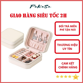 Hộp Đựng Trang Sức Bằng Da Kích Thước 10x10x5.5cm PaKaSa - Hàng Chính Hãng