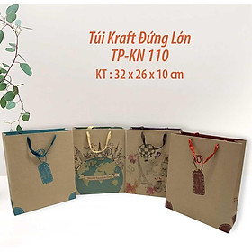 Tk15-Túi Kraft Đứng Lớn-32 X 26 X 10Cm