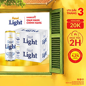 Combo 2 Thùng Bia Hanoi Light - Thùng 24 lon 330ml