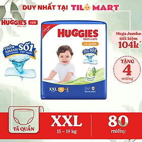 Tã quần Huggies Skincare Mega Jumbo M106/L96+8/XL84+4/XXL76+4