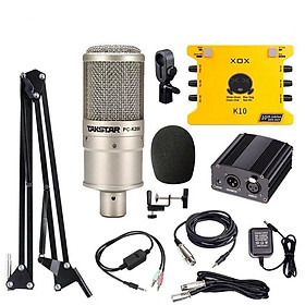 Mua Combo livestream thu âm karaoke cao cấp micro k200 sound card XOX K10 Jubilee bảo hành 12t