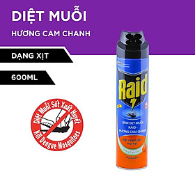 RAID Bình xịt muỗi Hương Cam Chanh 600ml