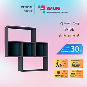 Kệ trang trí phòng khách gỗ công nghiệp SMLIFE Wise