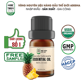 Tinh Dầu Khóm Nguyên Chất Hữu Cơ MỘC THỦY 100ML - Pineapple Essential Oil - Khử Mùi Xông Thơm Phòng, Thư Giãn - Đạt chuẩn chất lượng kiểm định