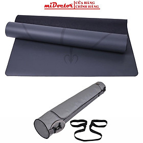 Thảm Tập Yoga Định Tuyến Da PU Chính Hãng miDoctor, Tặng Kèm Túi Đựng Thảm và Dây Buộc