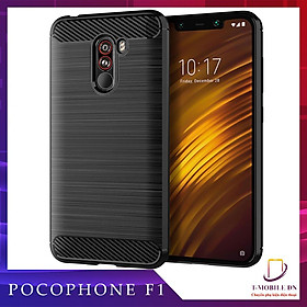 Ốp lưng cho Xiaomi Pocophone F1 dẻo Carbon phay xước chống sốc chống vân tay