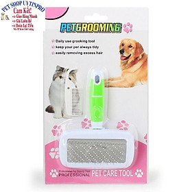 LƯỢC CHẢI LÔNG CHẤM BI CHO PET THÚ CƯNG CHÓ MÈO Dài 14cm