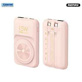Sạc dự phòng không dây từ tính Remax RPP-281 dung lượng 10000mAh kèm cáp sạc nhanh 2 chiều tiện lợi - Hàng chính hãng