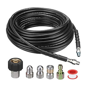 Pressure Washer Compatible Drain Sewer Cleaning Hose 15M