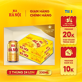 Combo 2 Thùng Bia Hà Nội - Thùng 24 lon 330ml