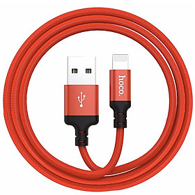 CÁP SẠC DÂY SẠC NHANH DÂY BỌC DÙ HOCO X14 1M Lightning cho iPhone iPad - HÀNG NHẬP KHẨU