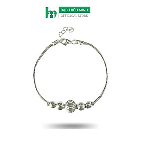 Lắc Tay Lắc Chân Bé Yêu - Sợi mì mix bi tròn xinh xắn đơn giản - Bảo Hành Vĩnh Viễn ( Hàng Chính Hãng ) Bạc Hiểu Minh LTE528