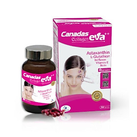 Viên uống đẹp da Canadas Collagen Eva++. Hộp 30 viên . Ngăn ngừa lão hóa da